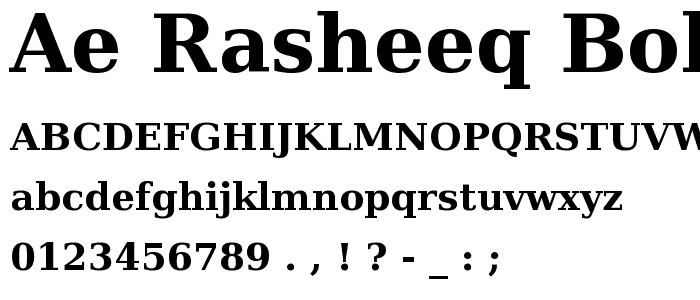 ae_Rasheeq Bold font